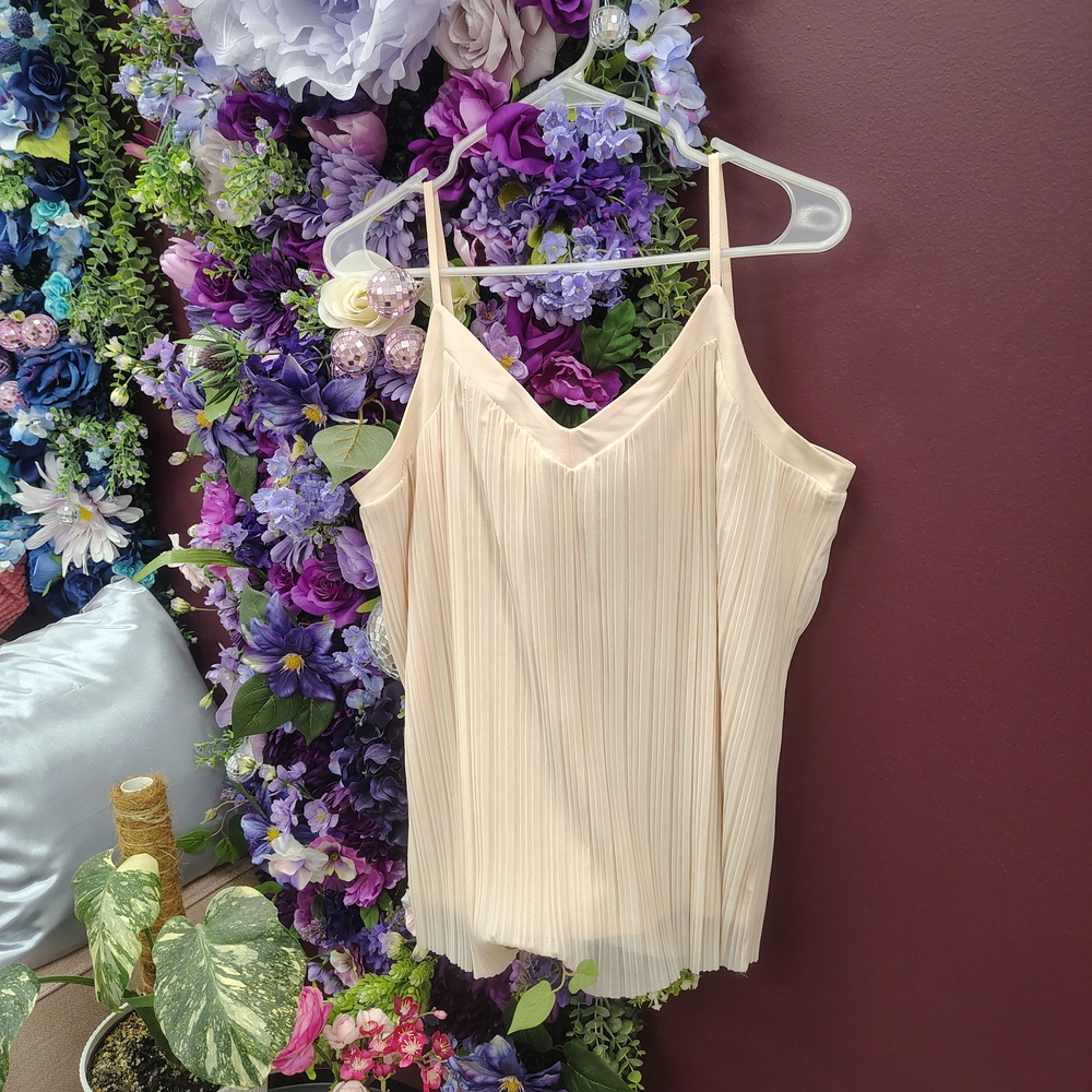 The Limited Cream Pleated Camisole
